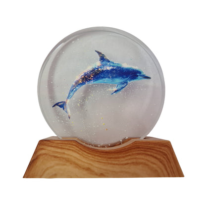 3D Creative Lamp - Dolphin Sparkles Illuminated Art Light