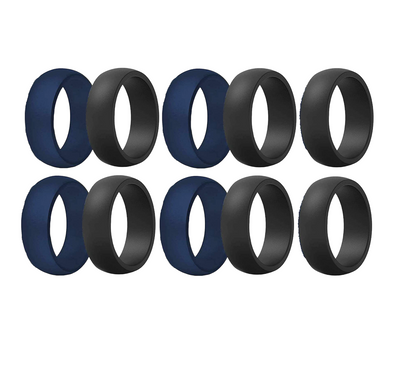 DeBest - Wedding Soft Silicone Rings - 10-Piece - E