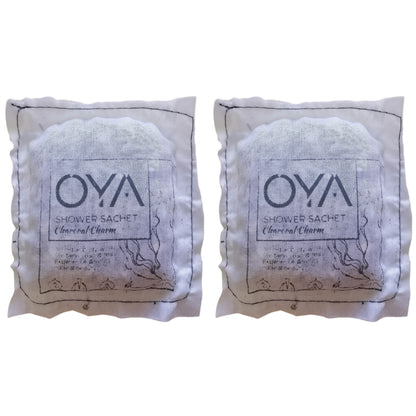 OYA Shower Sachet 110g 2 Pack - Charcoal Charm