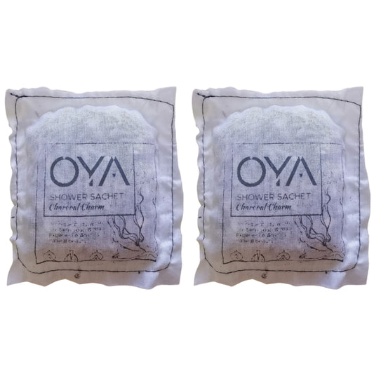 OYA Shower Sachet 110g 2 Pack - Charcoal Charm
