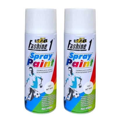 Fashine 1- Spray Paint 450ml - Matt White 2 Pack
