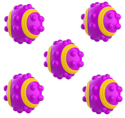 Tennis Ball Fidget PoP It - Purple & Yellow - 5 Pack