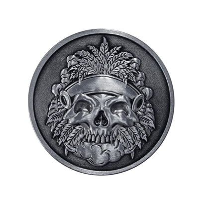 Herb Grinder - 4 Piece Medium Grinder - Leaf Skull