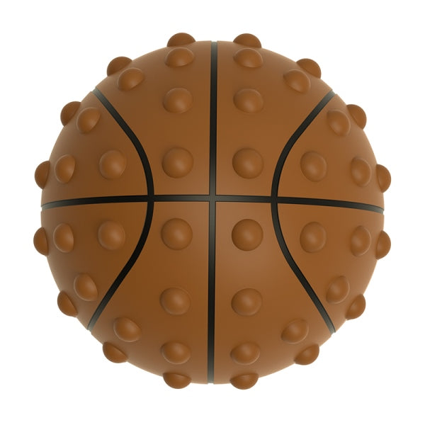 Basket Ball Fidget PoP It - Brown, plus pump