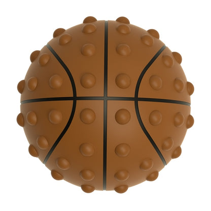 Basket Ball Fidget PoP It - Brown, plus pump