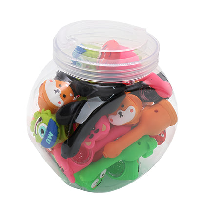 Silicone Rasta Pipe - Cartoon faces - 25 Pack