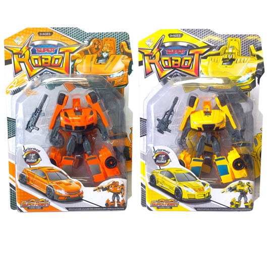 Super Robot Action Figures - 2 Pack - Orange & Yellow