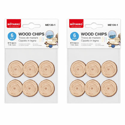 Motarro Wood Chips 10/30mm 6PCS 2 Pack