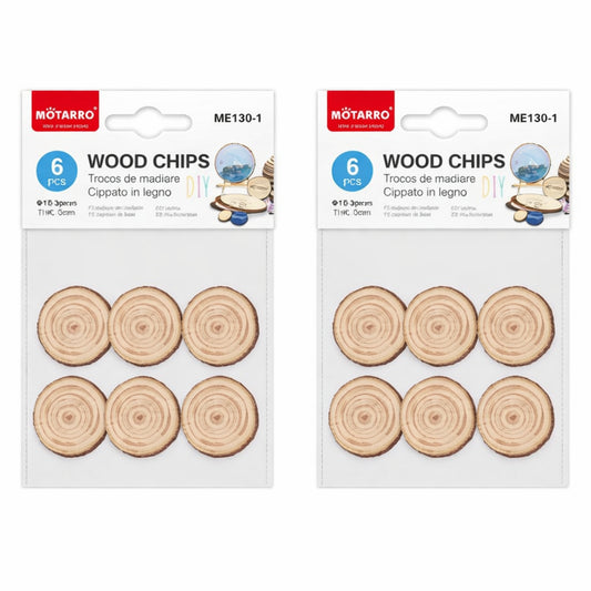 Motarro Wood Chips 10/30mm 6PCS 2 Pack