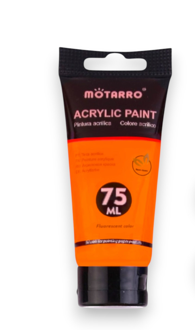 Mottaro Fluorescent Acrylic paint 75ml - Orange