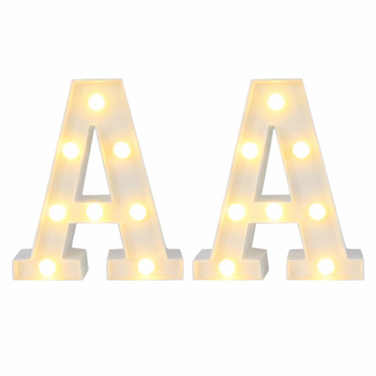 Motarro Led Letter Light 22cm - 2 Pack - White Letter A