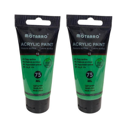 Motarro Acrylic Paint 75ml - 2 Pack - Light Green