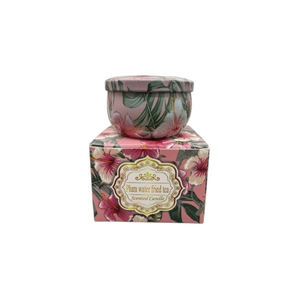 Artisan Soy Wax Scented Tin Candle - Plum Water Tea