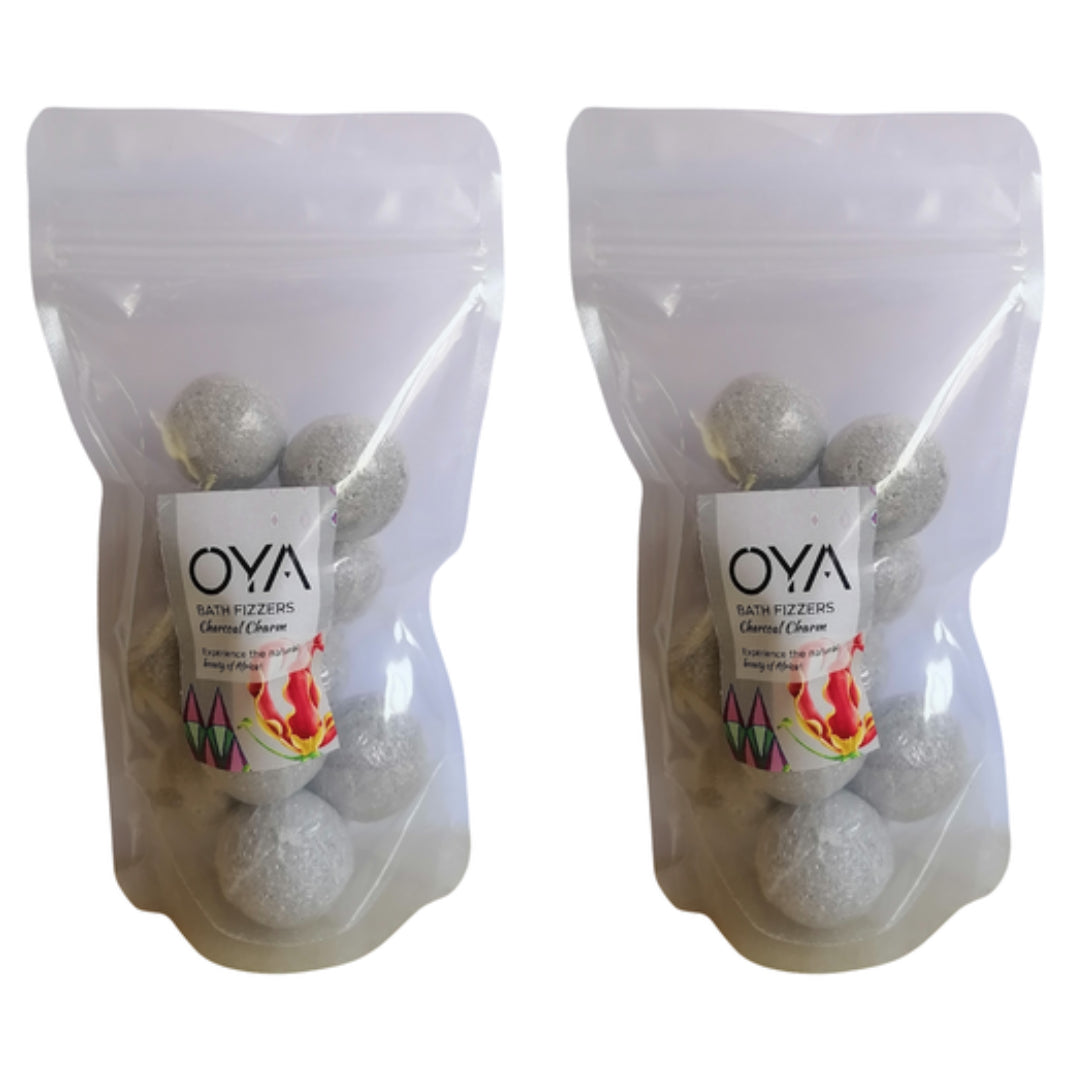 Oya Bath Fizzer 285g - Charcoal Charm 2 Pack