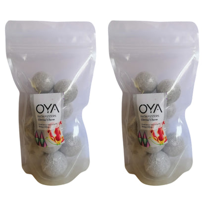 Oya Bath Fizzer 285g - Charcoal Charm 2 Pack