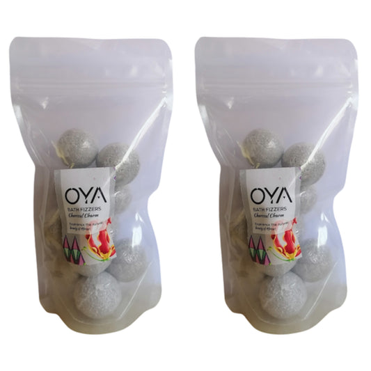 Oya Bath Fizzer 285g - Charcoal Charm 2 Pack