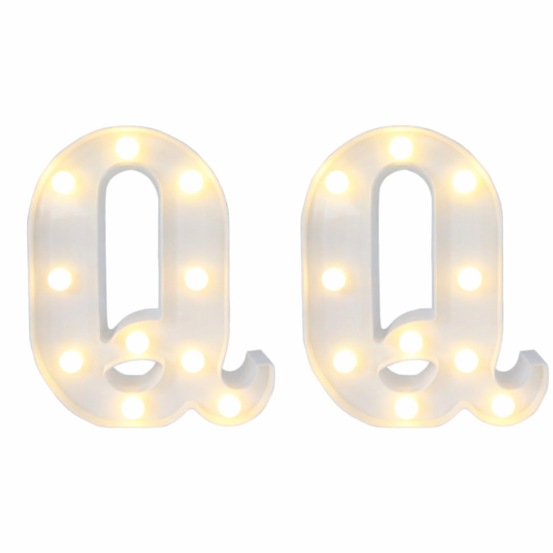 Motarro Led Letter Light 22cm - 2 Pack - White Letter Q
