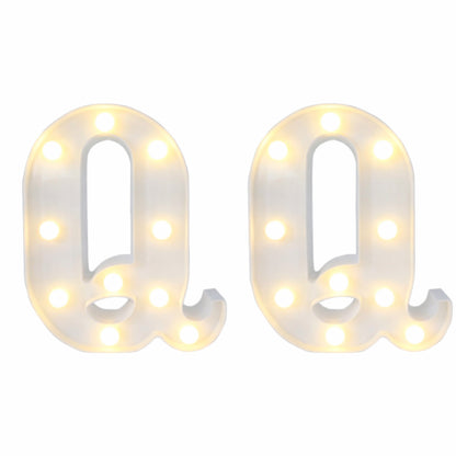 Motarro Led Letter Light 22cm - 2 Pack - White Letter Q