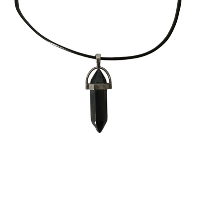 Earth Stone Collection - Bullet Hematite Crystal Stone Necklace