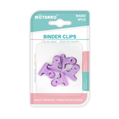 Motarro Binder Clips Pack 5PC - Purple