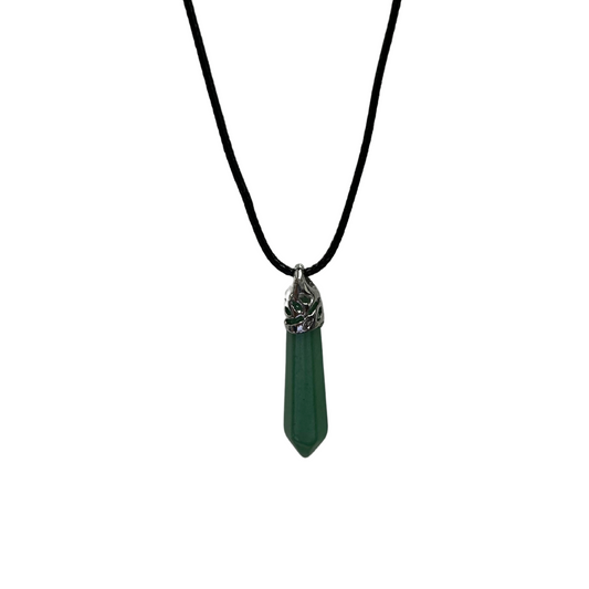 Earth Stone Collection - Ice Drop Aventurine Crystal Stone Necklace
