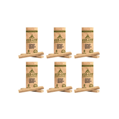 Eco-Lite Environmentally Friendly Firelighters - 8 Piece - 6 Pack