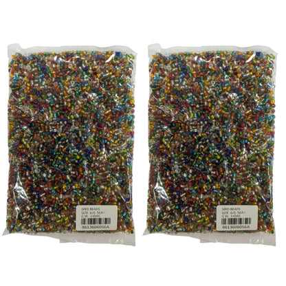 Seed Beads 450g - 2 Pack - Large Colorful
