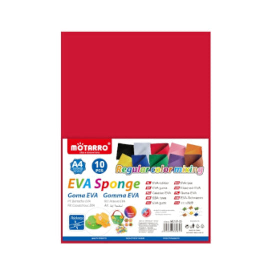 Motarro Eva Sponge A4 10 Pieces - Mixed Colours