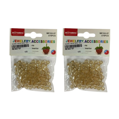 Motarro Beige Round Bead +- 75 PCS - 2 Pack