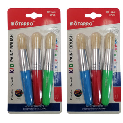Motarro Kid Paint Brush 3PC - 2 Pack