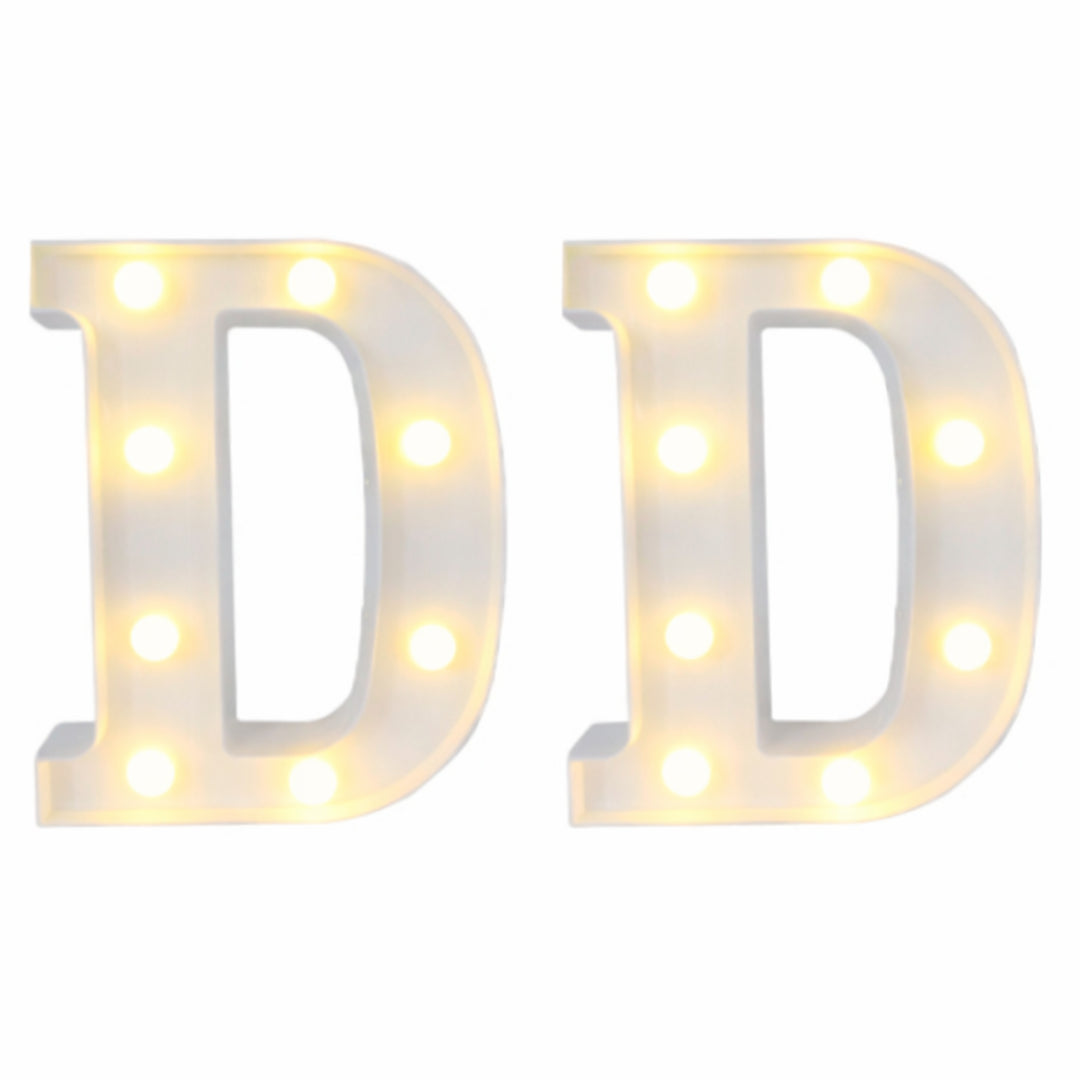 Motarro Led Letter Light 22cm - 2 Pack - White Letter D