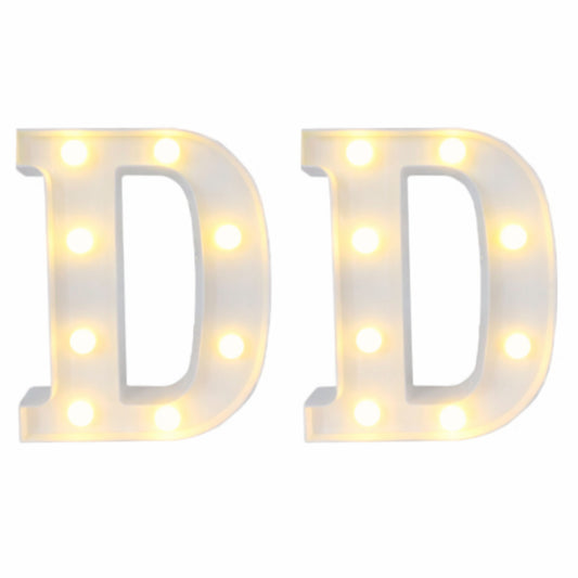 Motarro Led Letter Light 22cm - 2 Pack - White Letter D