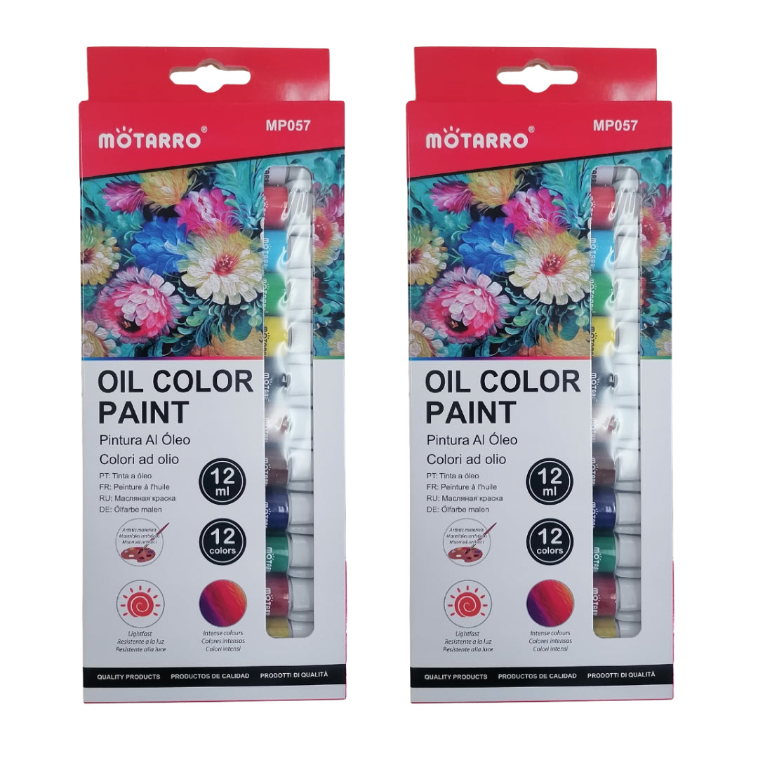 Motarro Oil Color Paint 12PC - 2 Pack