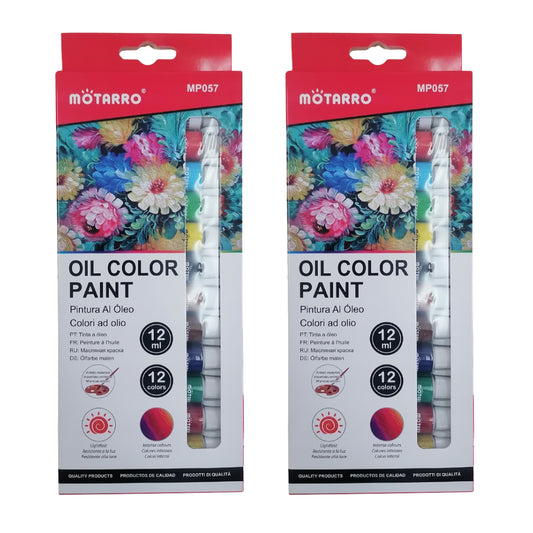 Motarro Oil Color Paint 12PC - 2 Pack
