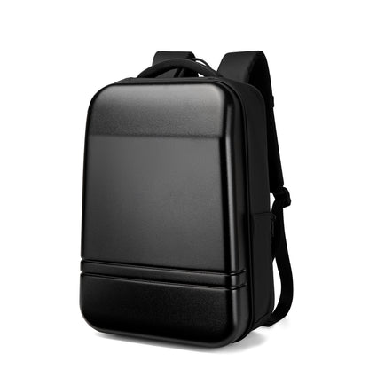 Hard Shell Large Capacity Business Travel Backpack - Black