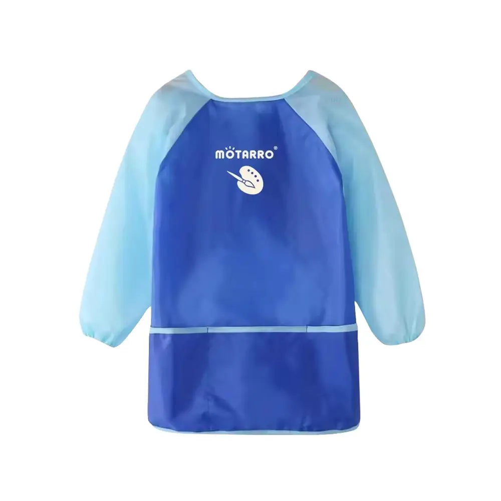 Motarro Kids Waterproof Painting Apron | Long Sleeve | Medium | Pocket - Blue