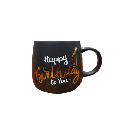 Ceramic Mug - Happy Birthday - Black