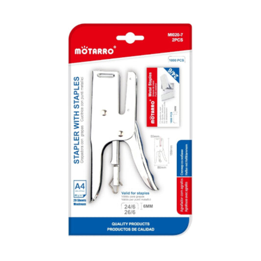 Motarro Stapler With Staples Silver 2PCS