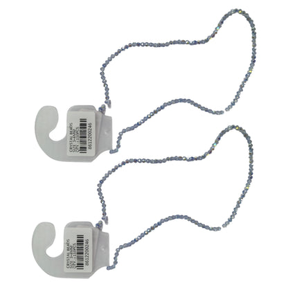 Crystal Beads Necklace - 2 Pack - 3x4mm Blue